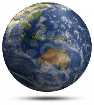 Earth globe - Australia and Oceania. Elements of this image furnished by NASA