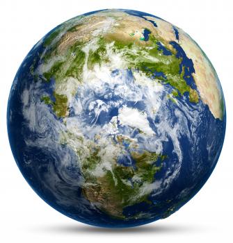 Earth globe map. Elements of this image furnished by NASA 3d rendering