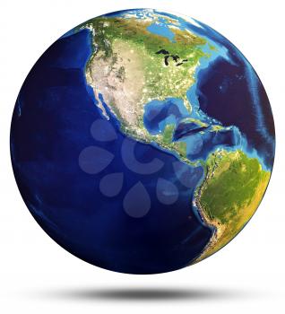 Planet Earth globe. Elements of this image furnished by NASA. 3d rendering
