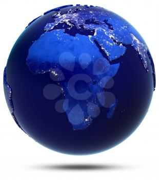 Africa continent and countries. Elements of this image furnished by NASA 3d rendering