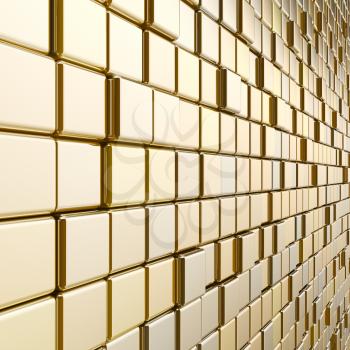 Gold mosaic. High quality 3d rendering colors background