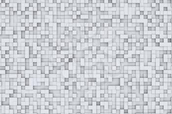Black and white abstract geometric cube or box shape background or patter design.