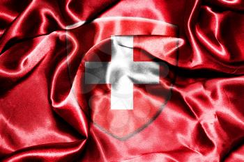 Switzerland National Flag With Coat Of Arms