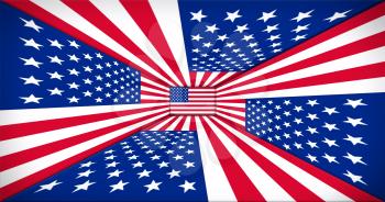 Independence Day. Happy 4th of July Concept. American Flag Perspective 3D illustration
