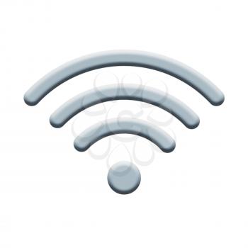 Wifi Internet Sign Icon. Wi-fi Wireless Technology Isolated On Whit Background
