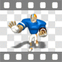 Oncoming football player running with ball