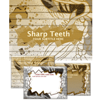 Sharp teeth powerpoint template
