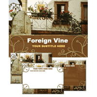 Foreign vine powerpoint template