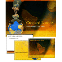 Crooked leader powerpoint template