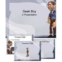 Geek boy powerpoint template