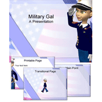 Military gal powerpoint template