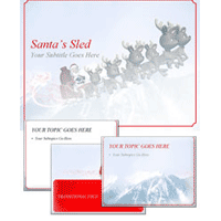 Santas sled powerpoint template