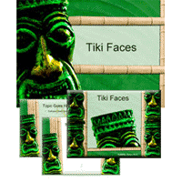 Tiki faces powerpoint template