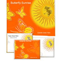 Butterfly sunrise powerpoint template