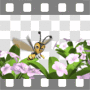 Bee with flowers