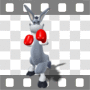 Donkey with boxing gloves