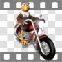 Eagle driving motorcycle