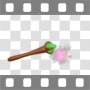 Magical wand casting spell