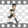 Man carrying and running with rugby ball