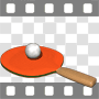Ping pong hitting ball