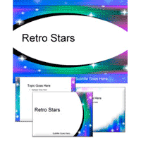 Retro stars PowerPoint template
