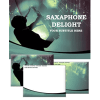 Saxophone delight powerpoint template