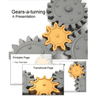 Gears turning powerpoint template
