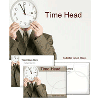 Time head powerpoint template