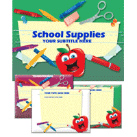 School supplies powerpoint template