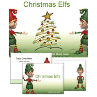 Christmas elves PowerPoint template