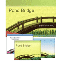 Pond bridge powerpoint template