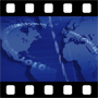 World map and binary code video background