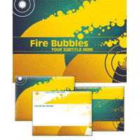 Fire bubbles powerpoint template