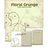 Floral grunge powerpoint template
