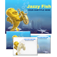 Jazzy fish powerpoint template