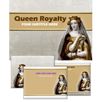 Powerpoint template with queen royalty