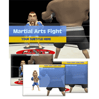 Martial arts fight powerpoint template