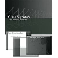 Glass signature powerpoint template
