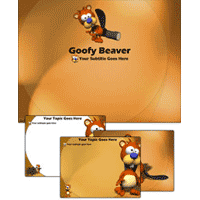 Goofy beaver powerpoint template