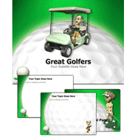 Great Golfers PowerPoint template
