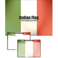 Italian flag powerpoint template