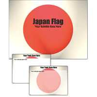 Japanese flag powerpoint template