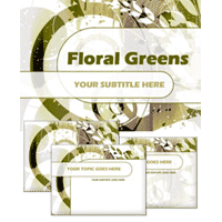 Floral greens powerpoint template