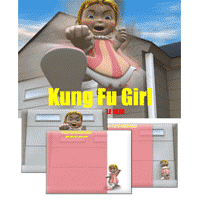 Kung fu girl powerpoint template