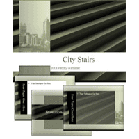 City stairs power point template