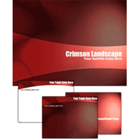 Crimson landscape powerpoint template