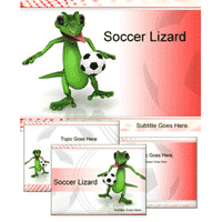 Soccer lizard powerpoint template