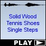 Solid Wood Tennis Shoes Single Steps