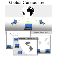 Global connection powerpoint template