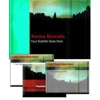 Aurora borealis powerpoint template